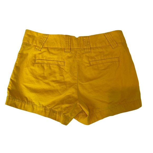 J. Crew Womens Chino Shorts City Fit Classic Twill 100% Cotton Yellow Size 0 - Picture 2 of 8